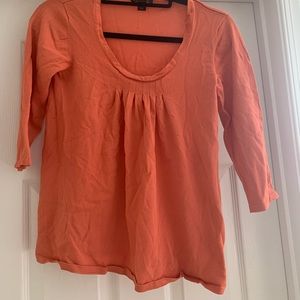 Orange scoop neck sweater